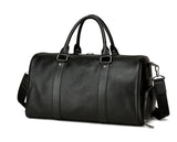 Men'S Travel Bag Casual Genuine Leather Luggage Carry On Leather Duffel Shoulder Bags Weekend Bag