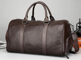 Men'S Travel Bag Casual Genuine Leather Luggage Carry On Leather Duffel Shoulder Bags Weekend Bag
