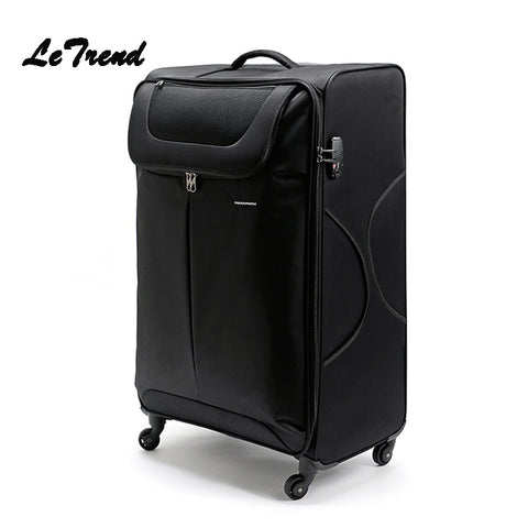 Letrend Large Capacity 32 Inch Canvas Rolling Luggage Spinner Wheel Suitcase Trolley Men Carry On
