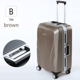 Aluminum Frame+Pc Suitcase,20"22"24"28"Inch High-Quality Anticollision Rolling Luggage,Tsa Lock