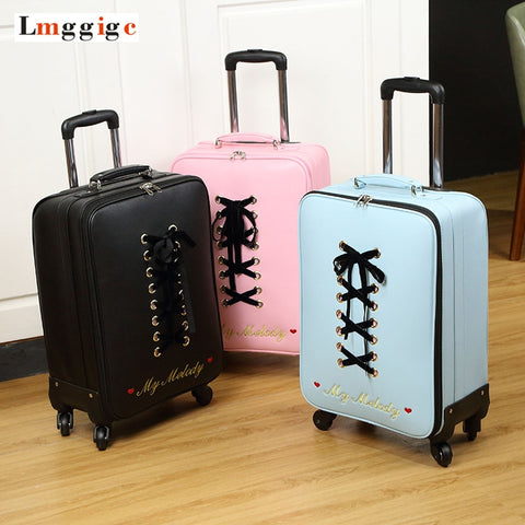 New Luggage Bag ,Women Suitcase,Fashion Pu Travel Box,Rolling Carry On,Trolley Hardcase Case With