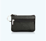 Women Men Genuine Leather Coin Purse / Key Wallet 2018 New Fashion Zipper Mini Handbag Card Holders