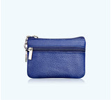 Women Men Genuine Leather Coin Purse / Key Wallet 2018 New Fashion Zipper Mini Handbag Card Holders