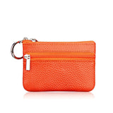 Women Men Genuine Leather Coin Purse / Key Wallet 2018 New Fashion Zipper Mini Handbag Card Holders