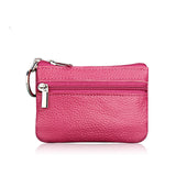 Women Men Genuine Leather Coin Purse / Key Wallet 2018 New Fashion Zipper Mini Handbag Card Holders
