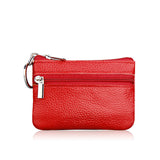 Women Men Genuine Leather Coin Purse / Key Wallet 2018 New Fashion Zipper Mini Handbag Card Holders