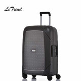 Letrend Fashion Rolling Luggage Spinner Ultralight Suitcases Wheels Trolley Women Travel Bag