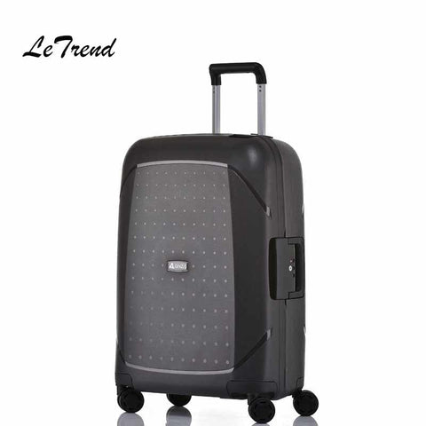 Letrend Fashion Rolling Luggage Spinner Ultralight Suitcases Wheels Trolley Women Travel Bag