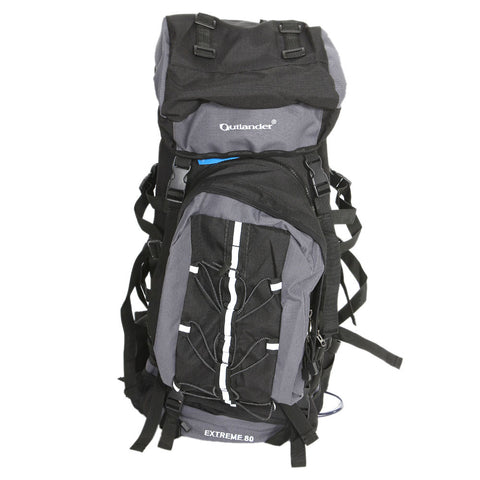 80L 600D Dual-Layer Double Shoulders Zipper Closure Waterproof Composite Outdoor Travel Bag Black &