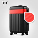 Travel Tale Color Stitching 20/22/24/26/28 Inches Abs  High Quality Rolling Luggage Spinner Brand