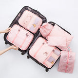 7Pcs/Set Travel Storage Bags Shoes Clothes Toiletry Organizer Waterproof Luggage Pouch Kits