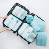 7Pcs/Set Travel Storage Bags Shoes Clothes Toiletry Organizer Waterproof Luggage Pouch Kits