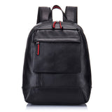 Men Multifunctional Backpacks Bags Shoulder Waterproof Black School Bag Cowhide Genuine Leather