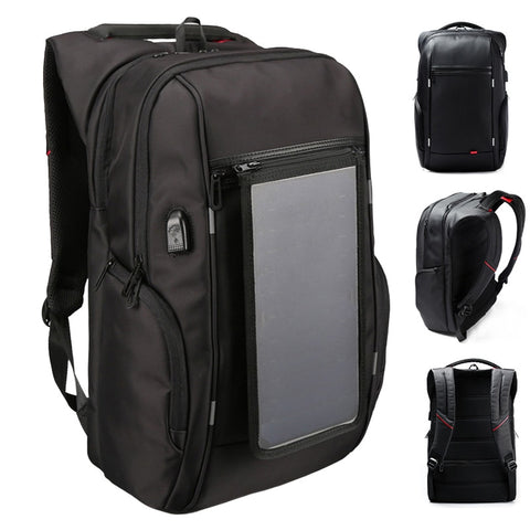 Business Men Backpack Solar Charging Multifunction Teenager Schoolbag Travel Anti-Theft Laptop