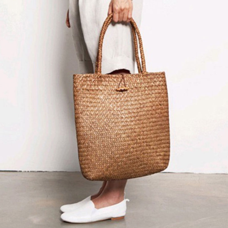 Women Fashion Designer Lace Handbags Tote Bags Handbag Wicker Rattan Bag Shoulder Bag Shopping