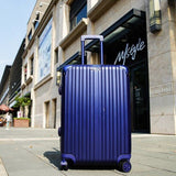 Checked Aluminum Frame Pc Suitcase Valiz Trolley Luggage Tsa Lock Koffer Mala De Viagem Spinner