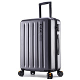 Checked Aluminum Frame Pc Suitcase Valiz Trolley Luggage Tsa Lock Koffer Mala De Viagem Spinner