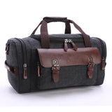 2018 New Style Tote Handbag Leisure Canvas Travel Duffle Bags Men Travel Duffle Bags With Pu
