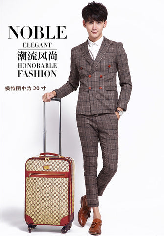 Travel Tale Fashionable, High Quality 16/18/20/22/24 Inch Pu Durable Rolling Luggage Spinner