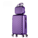 28"+12"Hot Sales Diamond Lines Trolley Suitcase Set/Travell Case Luggage/Pull Rod Trunk Rolling