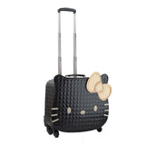 Kids Hello Kitty  Rolling Luggage Bag,Lovely Child Travel Suitcase,Pu Cartoon Box,18" Inch Women