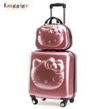 Kids Hello Kitty Suitcase Bag Set,Women Luggage,Gift For Children ,Cartoon Rolling Travel