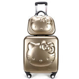 Kids Hello Kitty Suitcase Bag Set,Women Luggage,Gift For Children ,Cartoon Rolling Travel