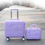 Hello Kitty Cabin Luggage & Suitcase Set,Women Child Bag Gift ,Lovely Cartoon Trip Case,Universal
