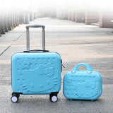Hello Kitty Cabin Luggage & Suitcase Set,Women Child Bag Gift ,Lovely Cartoon Trip Case,Universal