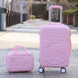 Hello Kitty Cabin Luggage & Suitcase Set,Women Child Bag Gift ,Lovely Cartoon Trip Case,Universal