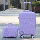 Hello Kitty Cabin Luggage & Suitcase Set,Women Child Bag Gift ,Lovely Cartoon Trip Case,Universal