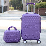 Hello Kitty Cabin Luggage & Suitcase Set,Women Child Bag Gift ,Lovely Cartoon Trip Case,Universal
