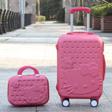 Hello Kitty Cabin Luggage & Suitcase Set,Women Child Bag Gift ,Lovely Cartoon Trip Case,Universal