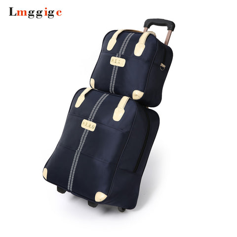 Waterproof Luggage Bag Set, Oxford Cloth Rolling Travel Suitcase,Large Capacity,Trolley Carry-Ons
