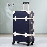 Uniwalker 12" 20" 22" 24" 26" Vintage Suitcase Travel Suitcase,Scratch Resistant Rolling Luggage