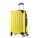 24 Inch Classic Striped Patch Trolley Suitcase/Rolling Spinner Wheels Pull Rod Luggage/Women Girl
