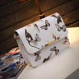 Women Floral Leather Shoulder Bag Satchel Handbag Retro Messenger Bag
