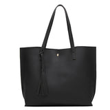 Fashion Women Girls Tassels Leather Bag Shopping Handbag Shoulder Tote Bag