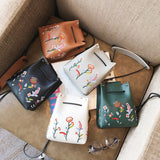 Girls Women Retro Female Simple Floral Bag Crossbody Shoulder Bag Handbag