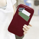 Travel Multifunction Bag Pouch Passport Id Credit Card Wallet Cash Holder Case