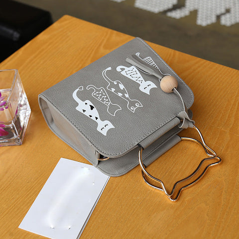 Animal Messenger Bag Women Handbags Cat Rabbit Pattern Shoulder Crossbody Bag