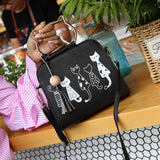 Animal Messenger Bag Women Handbags Cat Rabbit Pattern Shoulder Crossbody Bag