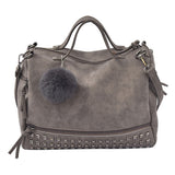 Women Rivet Handbag Large Tote Satchel Shoulder Bag Travel Bag