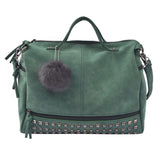 Women Rivet Handbag Large Tote Satchel Shoulder Bag Travel Bag