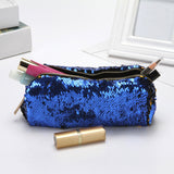 Unisex Fashion Double Color Sequins Handbag Cosmetic Bag Makeup Pouch