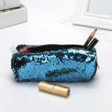 Unisex Fashion Double Color Sequins Handbag Cosmetic Bag Makeup Pouch