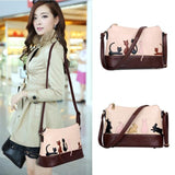 Women Cat Rabbit Leather Shoulder Bag Cross Body Purse Handbag Messenger