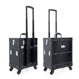 Cosmetic Bags,Trolley Nails Makeup Case With Rolling, Beauty Box Toolbox Travel Luggage ,17" Inch