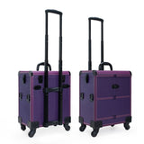 Cosmetic Bags,Trolley Nails Makeup Case With Rolling, Beauty Box Toolbox Travel Luggage ,17" Inch
