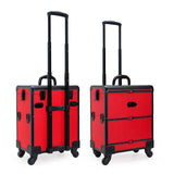 Cosmetic Bags,Trolley Nails Makeup Case With Rolling, Beauty Box Toolbox Travel Luggage ,17" Inch